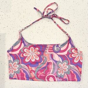 SHEIN Coachella Disco 70s Retro Hippie Cropped Halter Top - Size: Large